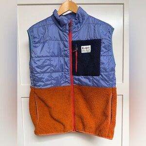 Colorblock Cotopaxi Puffer Vest with Fleece size M, never worn